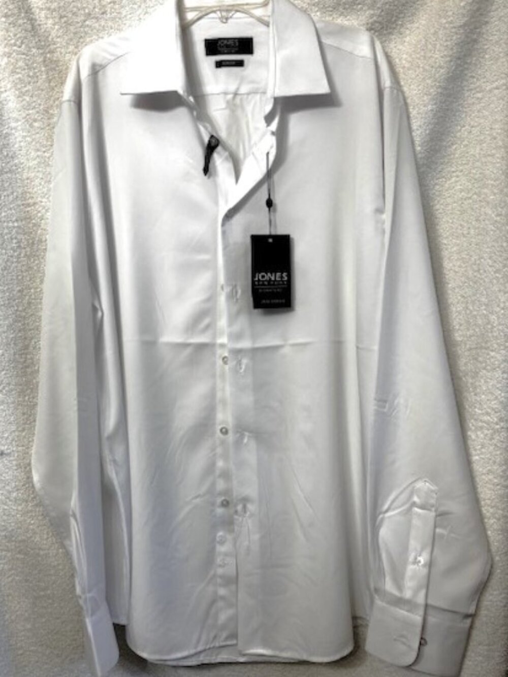 Jones New York white long sleeve button closure Men's dress shirt Size L